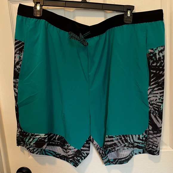 Athletic works mens 7" Swim SHORT Cool Turquoise Dry Works NWT 3xl - Picture 2 of 7